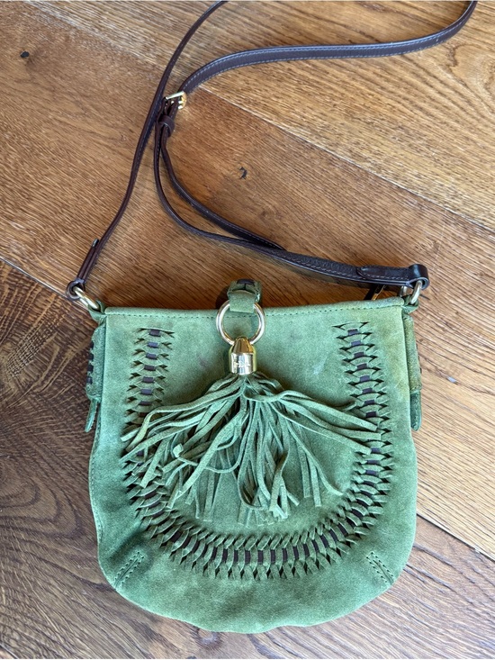 Polo Ralph Lauren Handbags - Ralph Lauren army green Suede Fringe Crossbody Bag